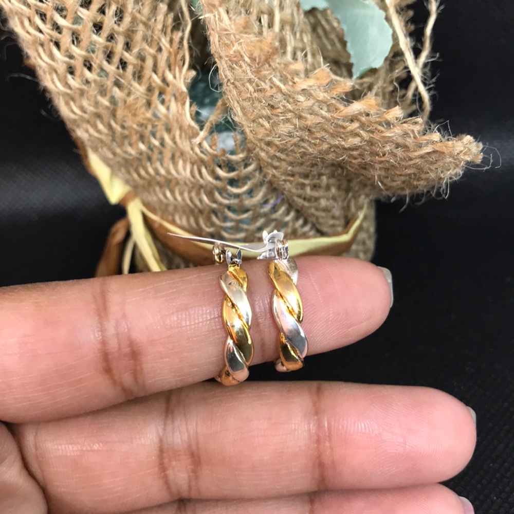 New! Gold and silver earrings